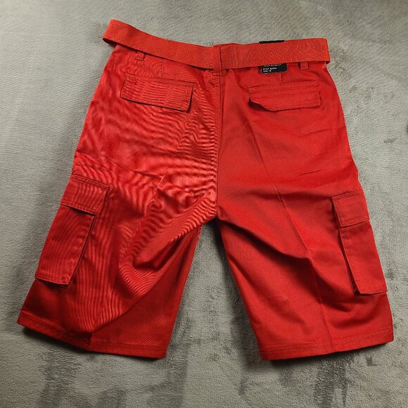 Brooklyn State Men's Red 36 Cargo Shorts With Belt New - Picture 5 of 9